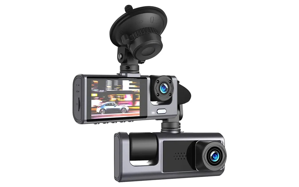Xo 1080p Xo 1080 Hd Dual Dashcam Front And Rear - Black