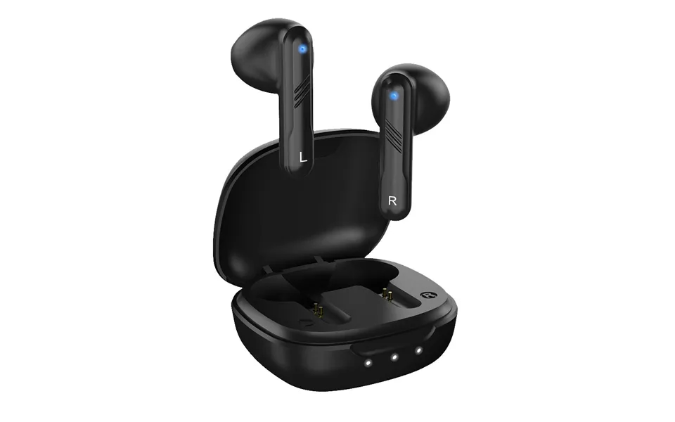 Genius Tws Bluetooth In Ear Earphones With Wireless Charging Case - Black