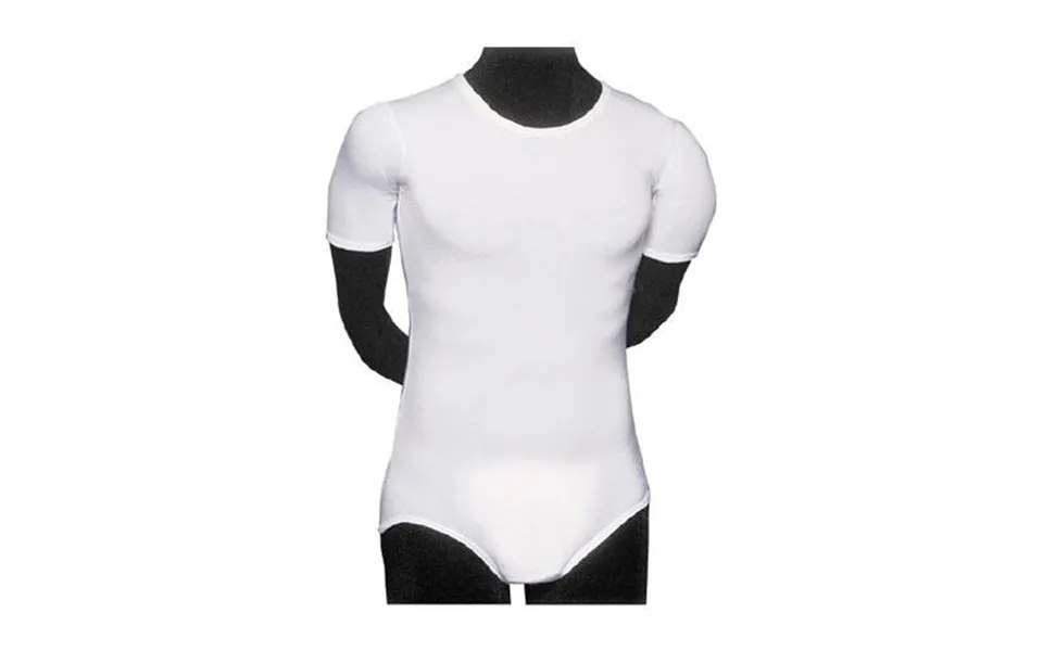 Cotton Bodystocking With Sleeves And Poppers - Medium