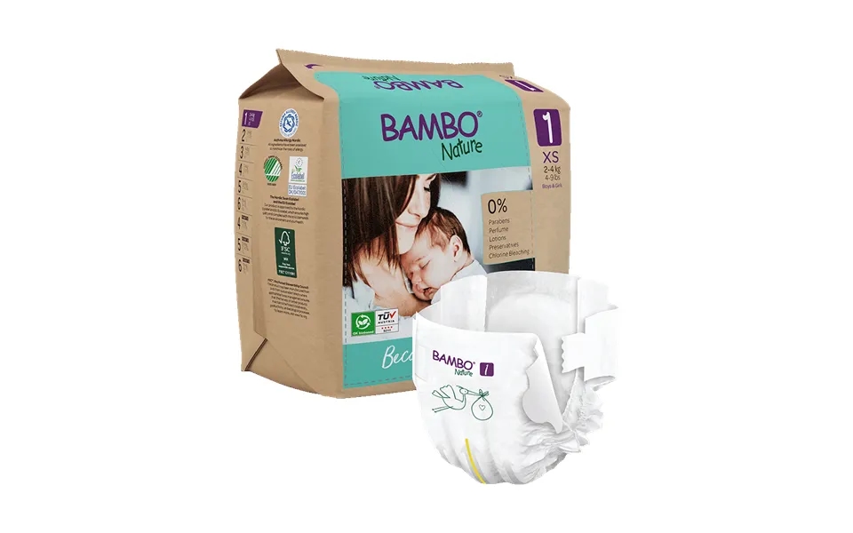 Bambo Nature Nappies - Size 1 2-4kg 4-9lbs