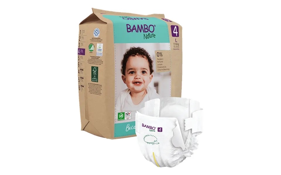 Bambo Nature Nappies - Size 4 7-14kg 15-31lbs
