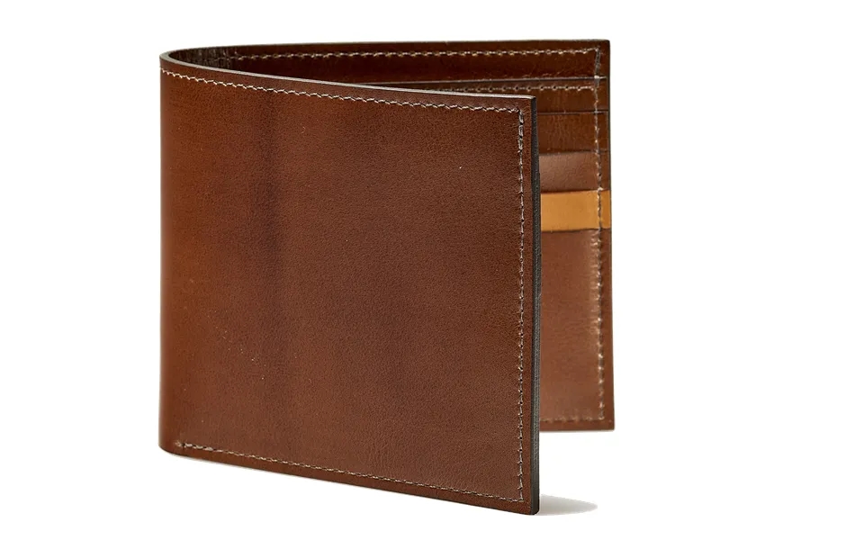 Bifold Wallet One Stripe - Dark Walnut Calf