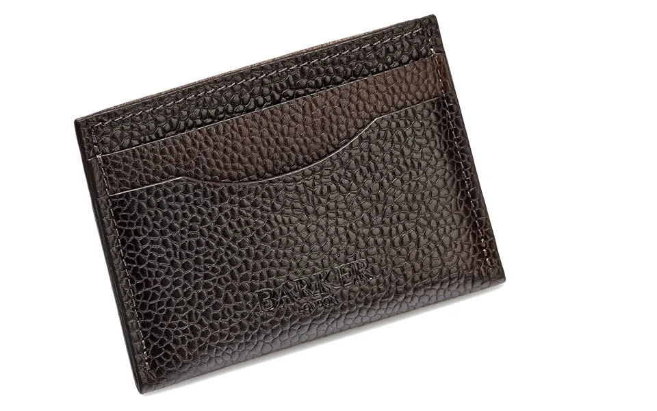 Card Holder Curved - Dark Brown Grain