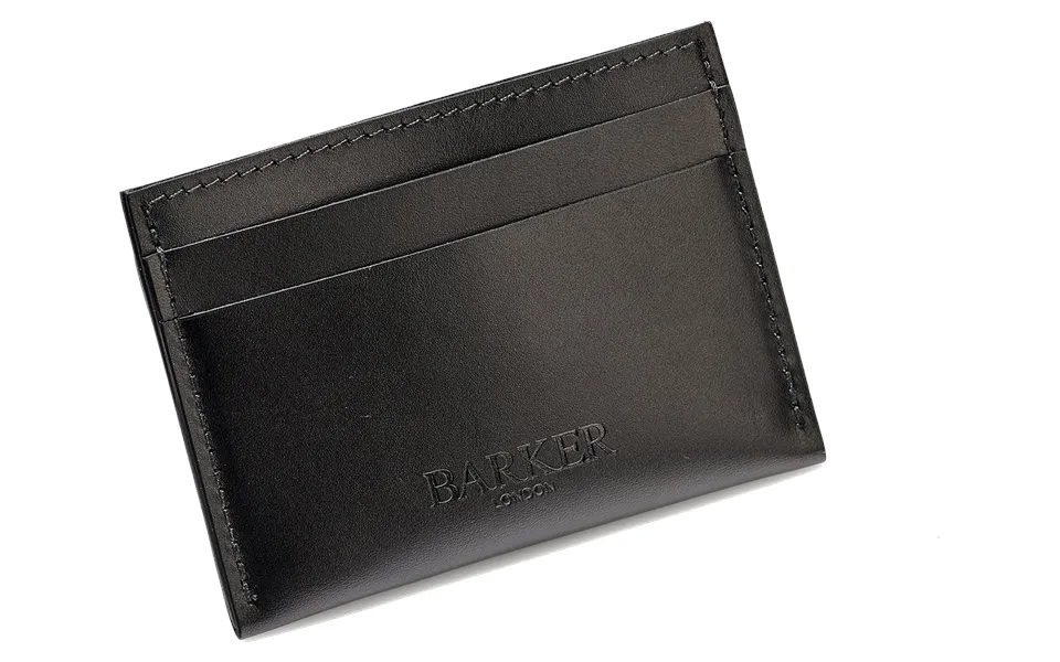 Card Holder Straight - Black Calf