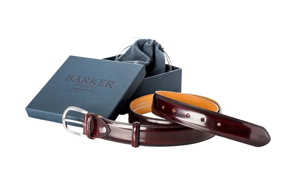 Plain Belt - Burgundy Hi-shine