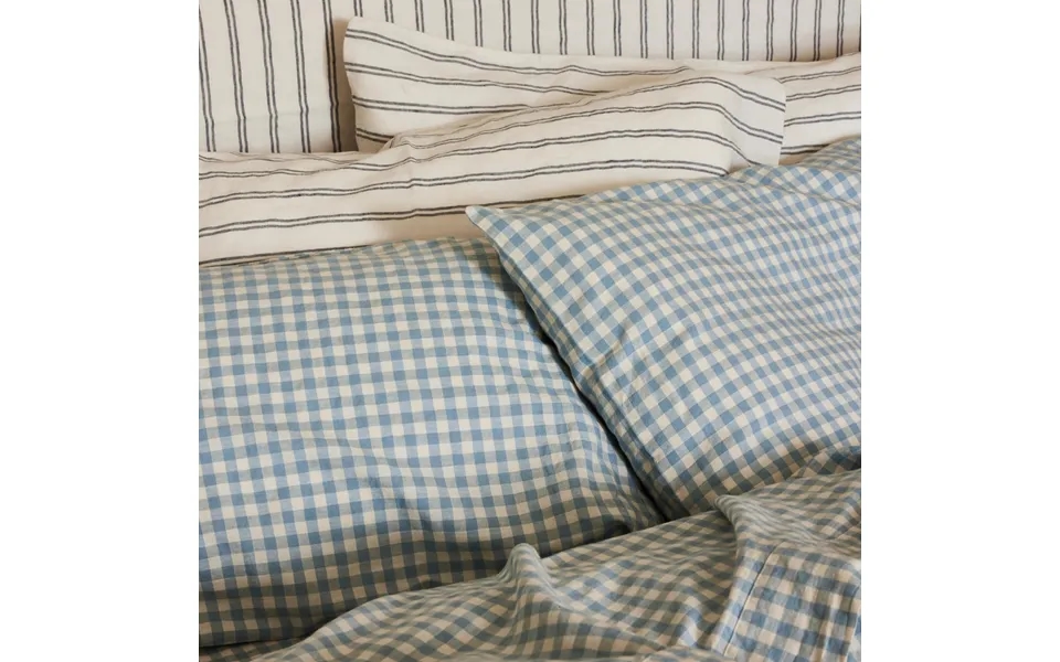 Linen Pillowcases Set Of 2 - Warm Blue Gingham By Piglet In Bed Size Super King Colour Blue Gingham