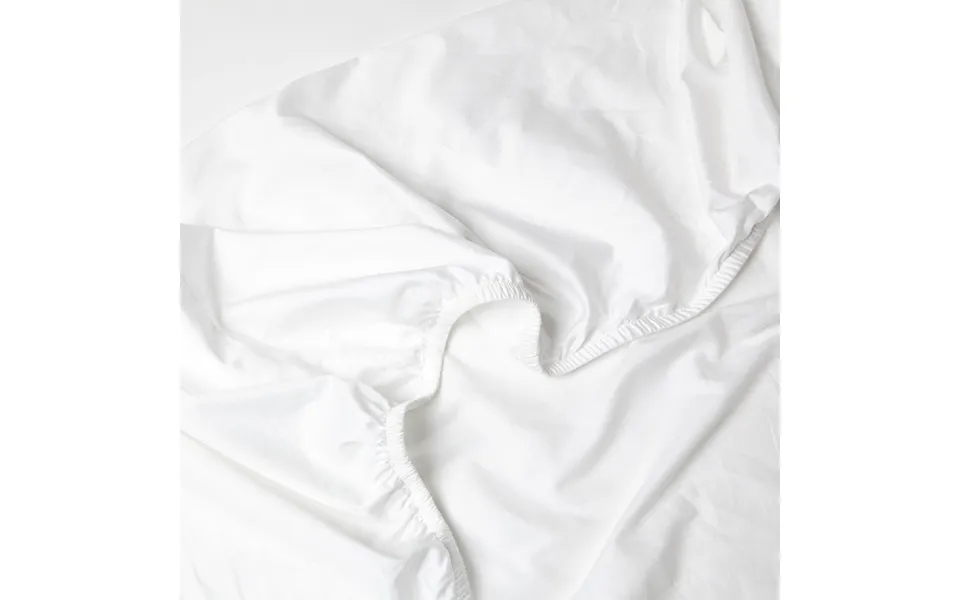 Organic Cotton Deep Fitted Sheet By Dip & Doze Style Single Weave Percale Colour White