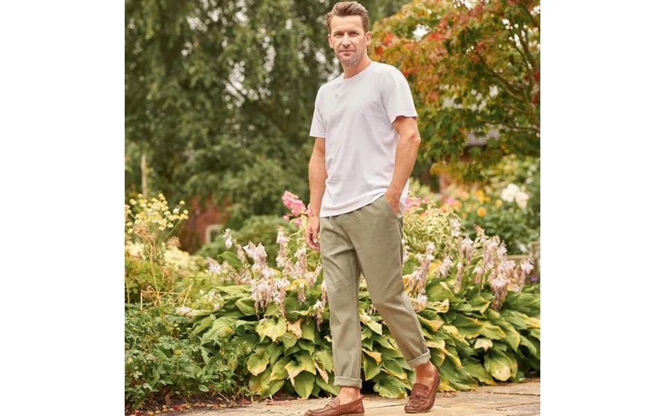 Organic Cotton & Hemp Lounge Chinos By Dip & Doze Colour Oliver Size L