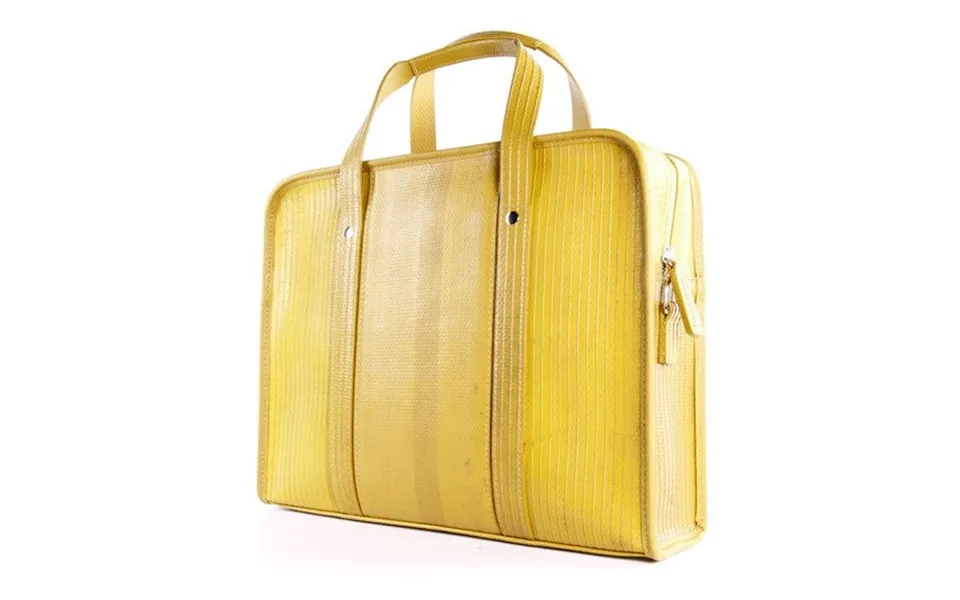 Reclaimed Fire Hose Compact Briefcase By Elvis & Kresse Colour Yellow