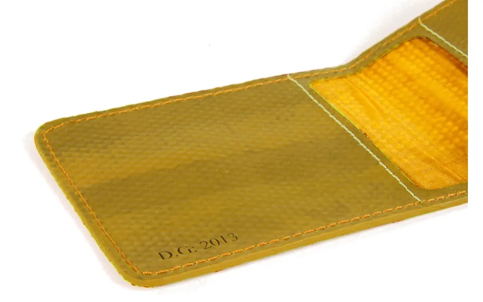 Reclaimed Fire Hose Double Card Holder By Elvis & Kresse Colour Yellow