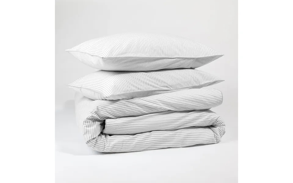 The Striped Bedding Set By Dip & Doze Size King Colour Grey Stripe