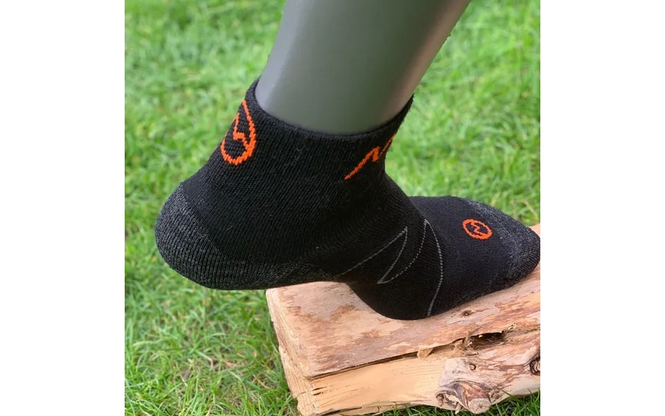 Ultralight Merino Ankle Socks - Set Of 2 By Moggans Size Large Colour Black