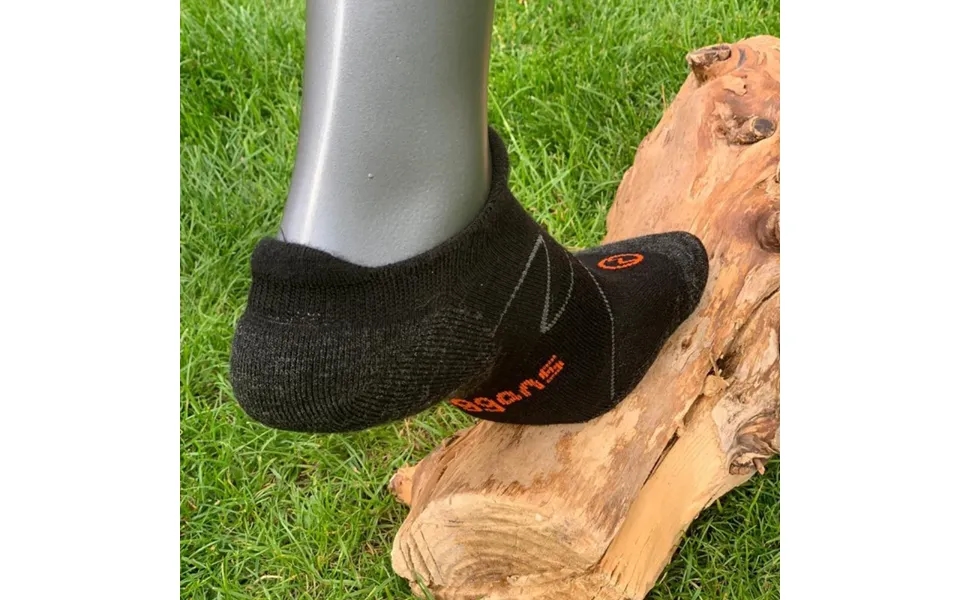 Ultralight Merino No Show Socks - Set Of 2 By Moggans Size Medium Colour Black