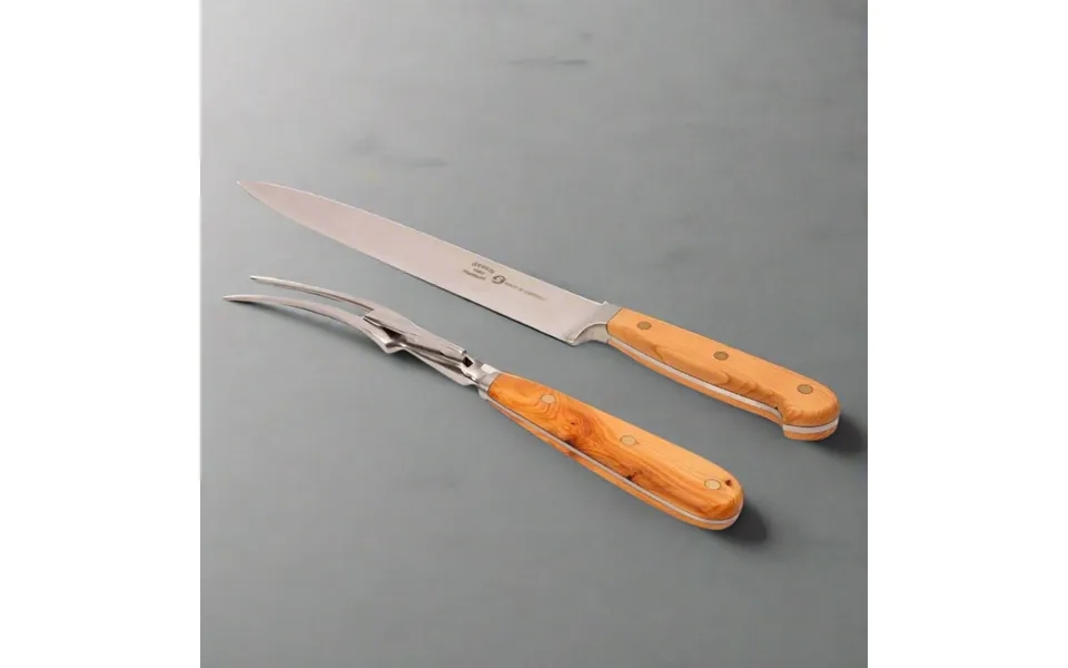 Yew Carving Knife And Fork Set By Forest & Forge