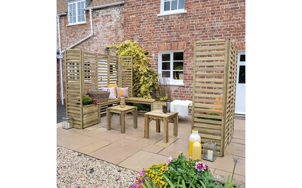 11'8 X 6'9 Forest Modular Wooden Garden Seating Set Number 5 3