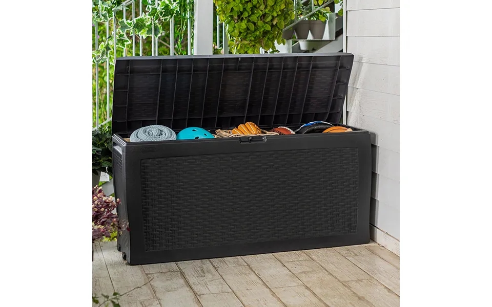 3'10 X 1'6 Keter Samoa Plastic Garden Storage Box - Anthracite 1