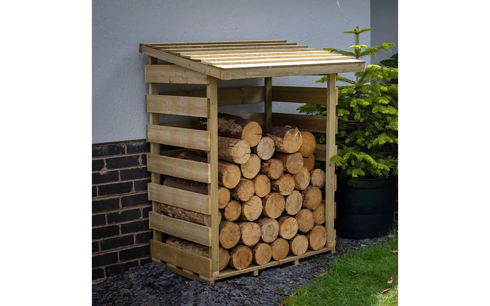 3'2 X 2'8 Forest Pent Small Logstore 1m X 0.8m