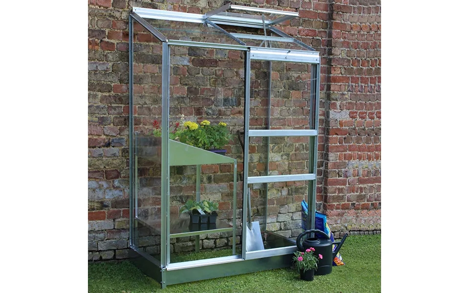 4'4 X 2'4 Halls Wall Garden 24 Small Greenhouse 1.32 X 0.69m