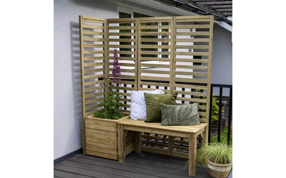 5' X 1'9 Forest Modular Wooden Garden Seating Set Number 1 1