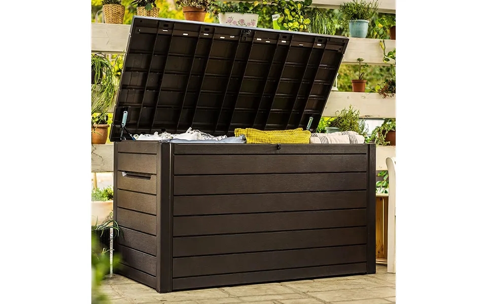 5' X 3' Keter Plastic Garden Storage Box - Brown 1.47m X 0.83m