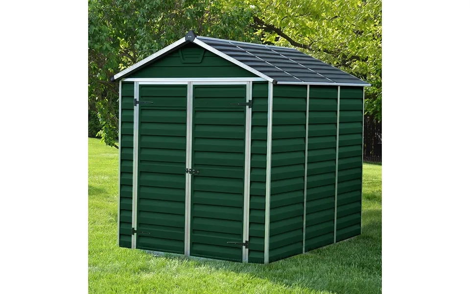 6' X 8' Palram Canopia Dark Green Skylight Plastic Shed 1.85m X 2