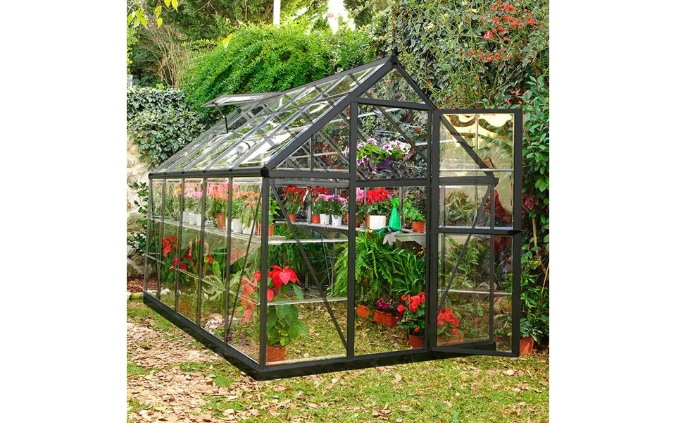 6â X 10â Palram Canopia Harmony Walk In Grey Polycarbonate Greenhouse 1