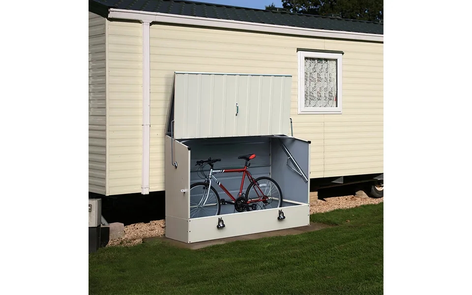 6x3 Trimetals Cream 'protect.a.cycle' Secure Garden Storage