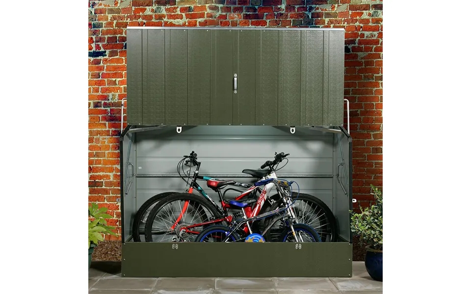6x3 Trimetals Green 'protect.a.cycle' Secure Garden Storage
