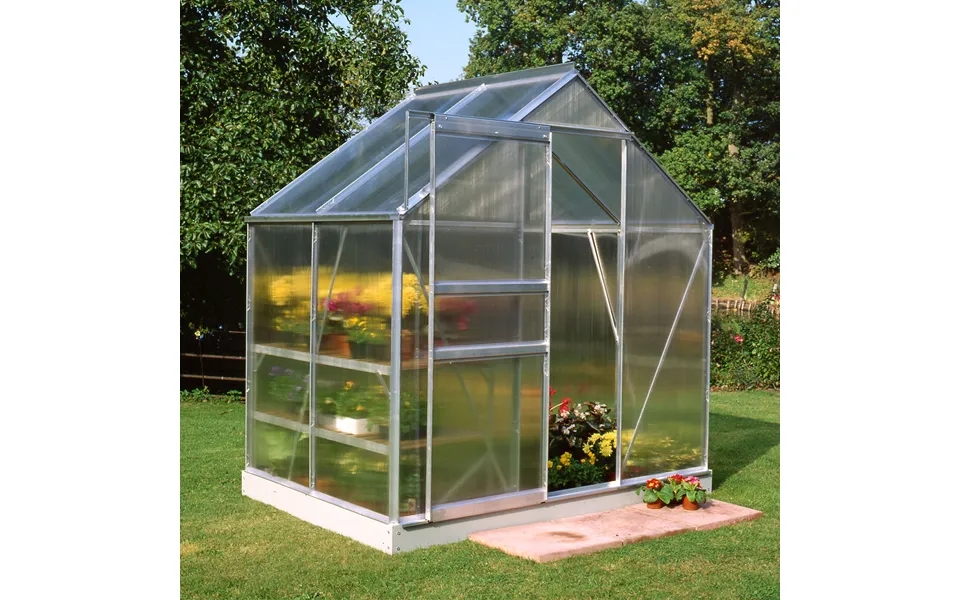 6'x4' Halls Aluminium Frame Polycarbonate Greenhouse 1.92x1.32m