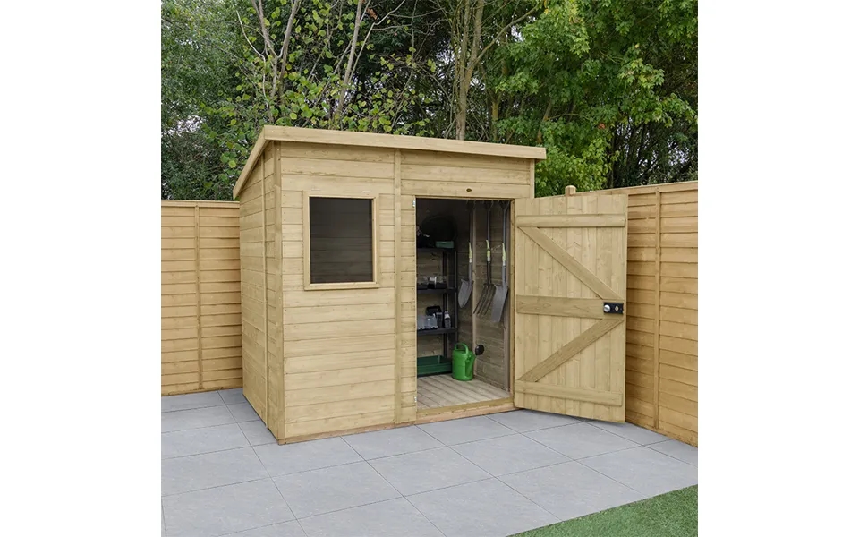 7' X 5' Forest Timberdale 25yr Guarantee Tongue & Groove Pressure Treated Pent Shed 2