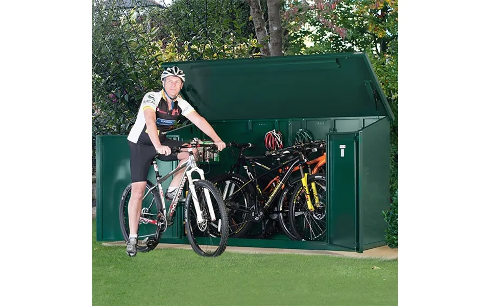 7'5 X 3'4 Asgard Access Plus Metal Bike Shed - 4 Bikes 2.3m X 1m