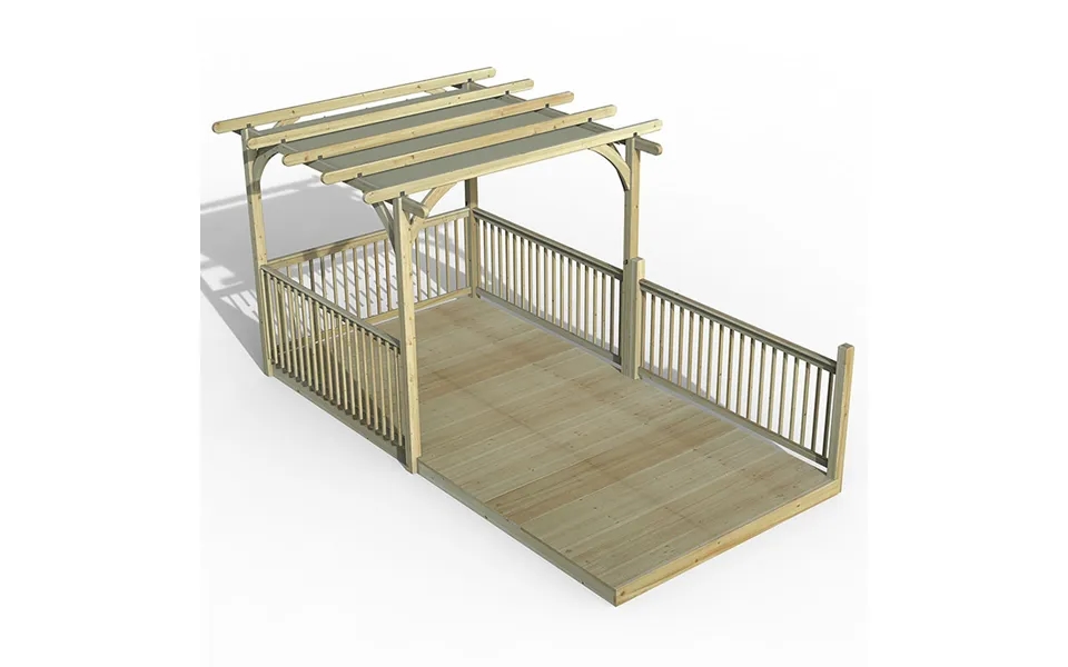 8' X 16' Forest Pergola Deck Kit With Retractable Canopy No. 10 2