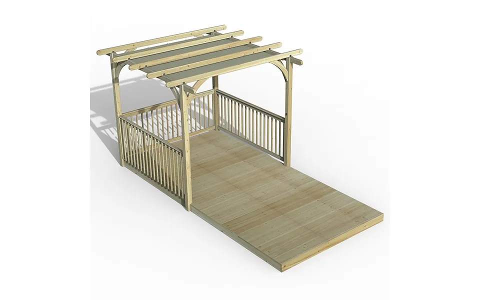 8' X 16' Forest Pergola Deck Kit With Retractable Canopy No. 9 2