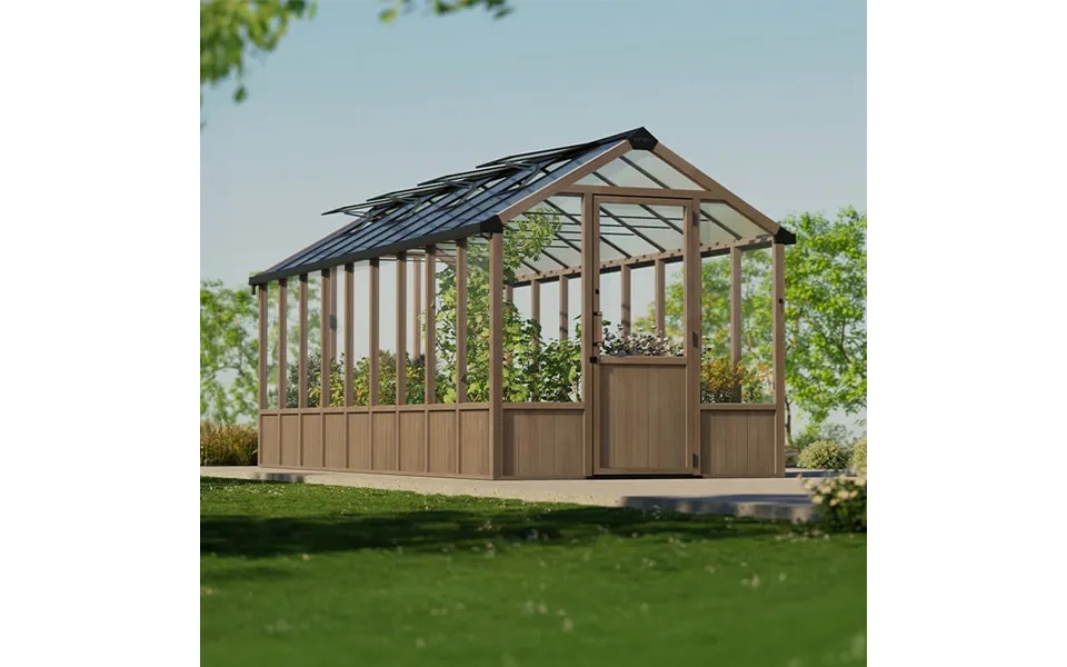 8' X 22' Palram Canopia Natura Cedar Greenhouse