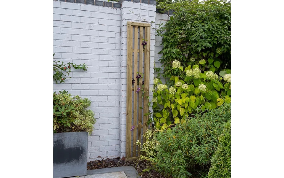 Forest 6' X 1' Pressure Treated Vertical Slatted Garden Screen Panel 1