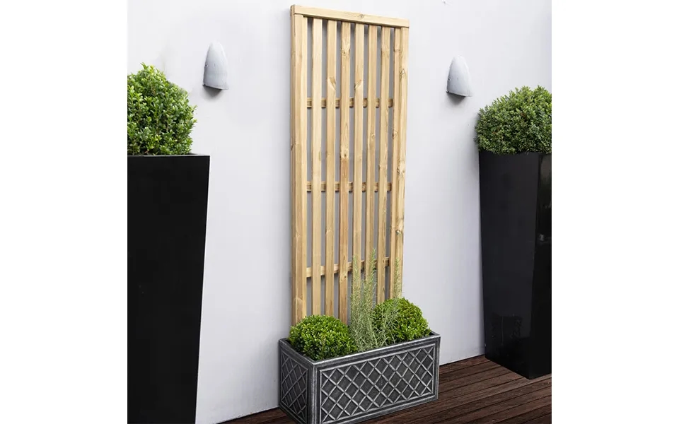 Forest 6' X 2' Pressure Treated Vertical Slatted Garden Screen Panel 1