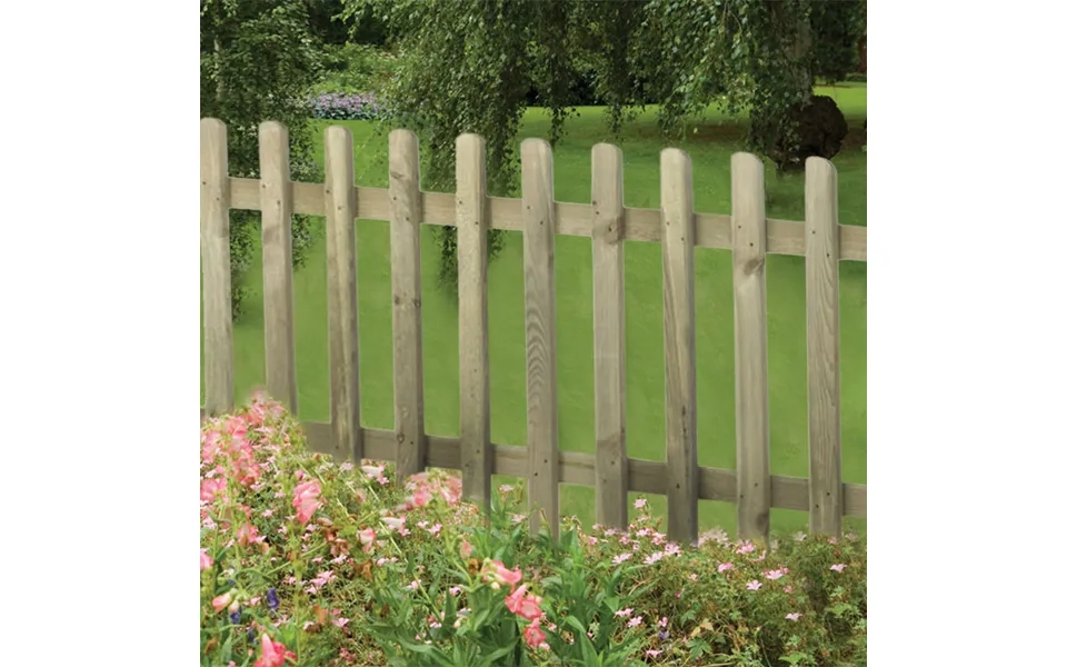Forest 6' X 3' Pressure Treated Pale Picket Fence Panel 1.83m X 0
