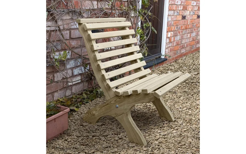 Forest Kuba Curved Wooden Garden Chair 2'0 X 2'5 0.60m X 0.74m