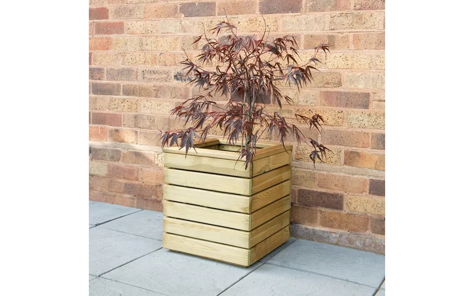 Forest Linear Square Wooden Garden Planter 1'x1' 0.4x0.4m
