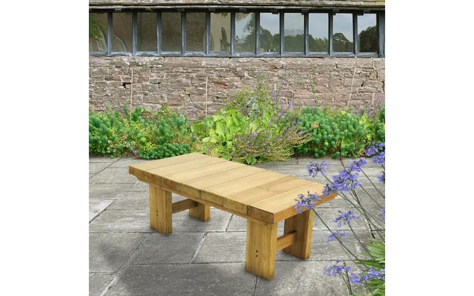 Forest Low Sleeper Wooden Garden Table 4'x2' 1.2x0.6m