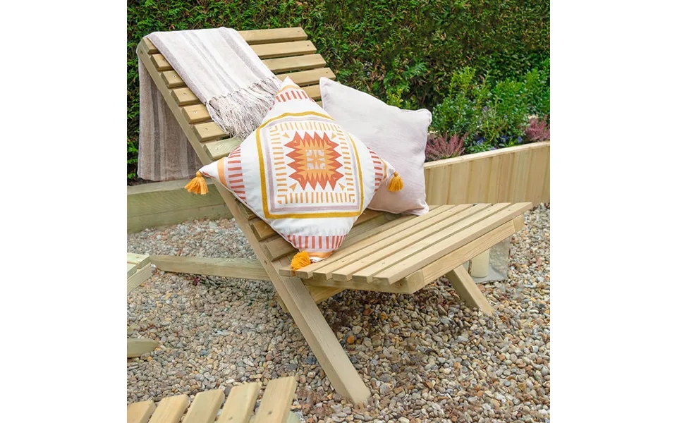 Forest Slatted Wooden Garden Chair 2'3 X 3'11 0.68m X 1.19m