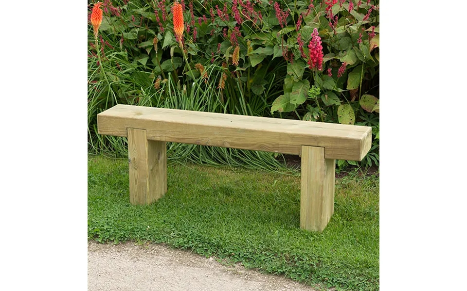 Forest Sleeper Wooden Garden Bench 4'x1' 1.2x0.2m