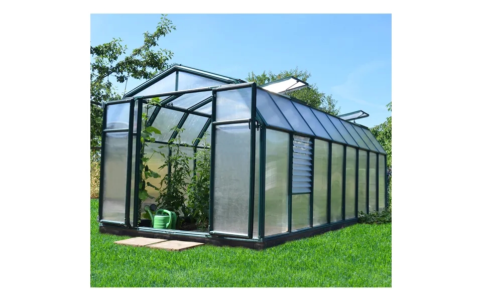 Palram Canopia Rion Hobby Gardner 8x16 Green Greenhouse