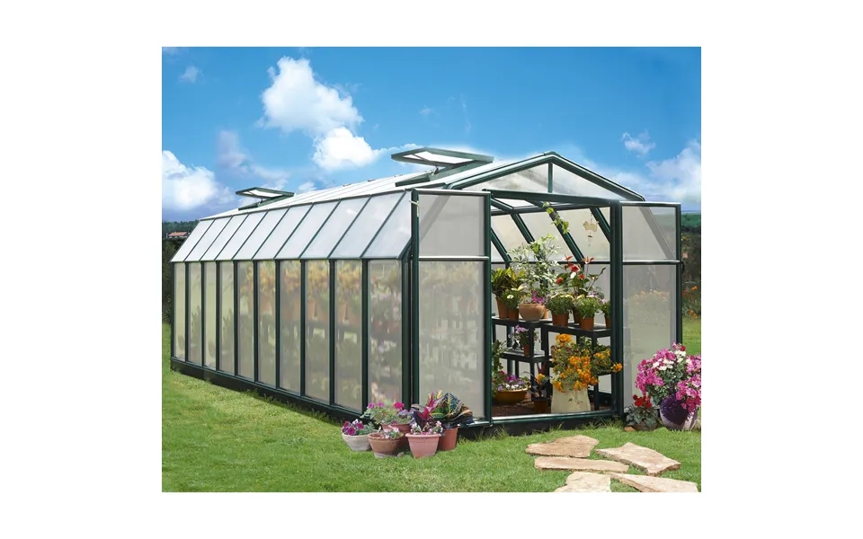 Palram Canopia Rion Hobby Gardner 8x20 Green Greenhouse