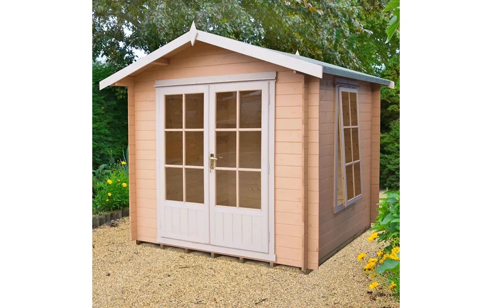 Shire Barnsdale 2.1m X 2.1m Wooden Log Cabin Summerhouse 19mm