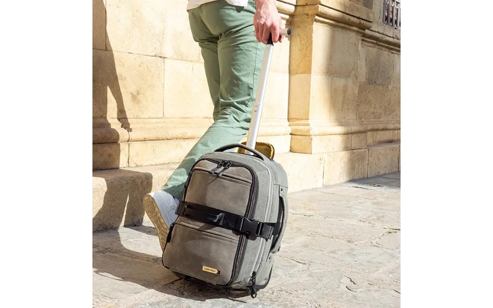 Evos Expandable Hybrid Travel Bag Trolley - 40x30x20 40x30x15 Cm