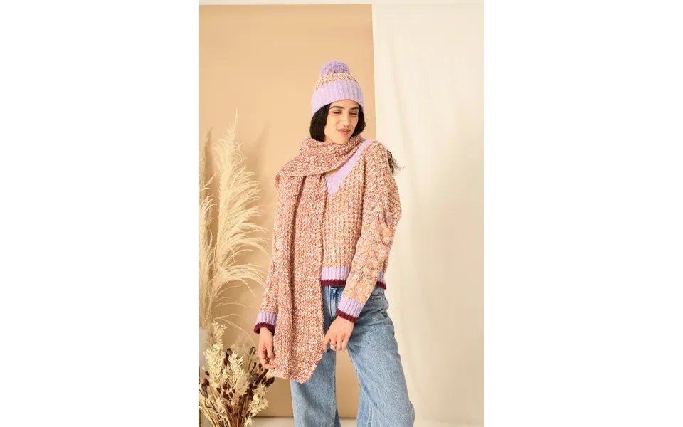 Florence And Lolly Hat & Scarf Set - Lilac
