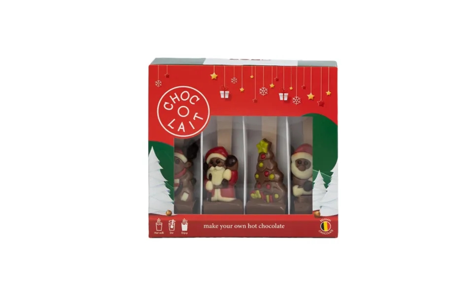 Christmas Hot Chocolate Gift Set Mome Choc-o-lait Spoon Christmas - 4 X 43 G