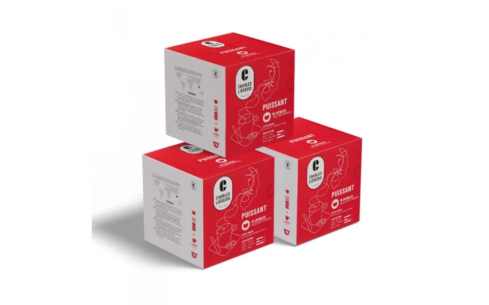 Coffee Capsules Compatible With Dolce Gusto Set Charles Liégeois Puissant - 3 X 16 Pcs
