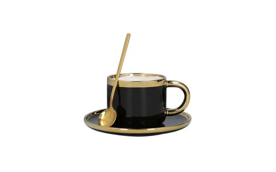 Cup With A Saucer And Spoon Homla Sinnes Black - 250 Ml